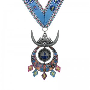 Aangepaste medaillon ketting 4d email aangepaste medaille voor souvenir