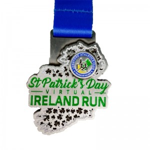 Custom Silicone Ribbon Epoxy Sport Competition Awards Run Medal voor hardlopen