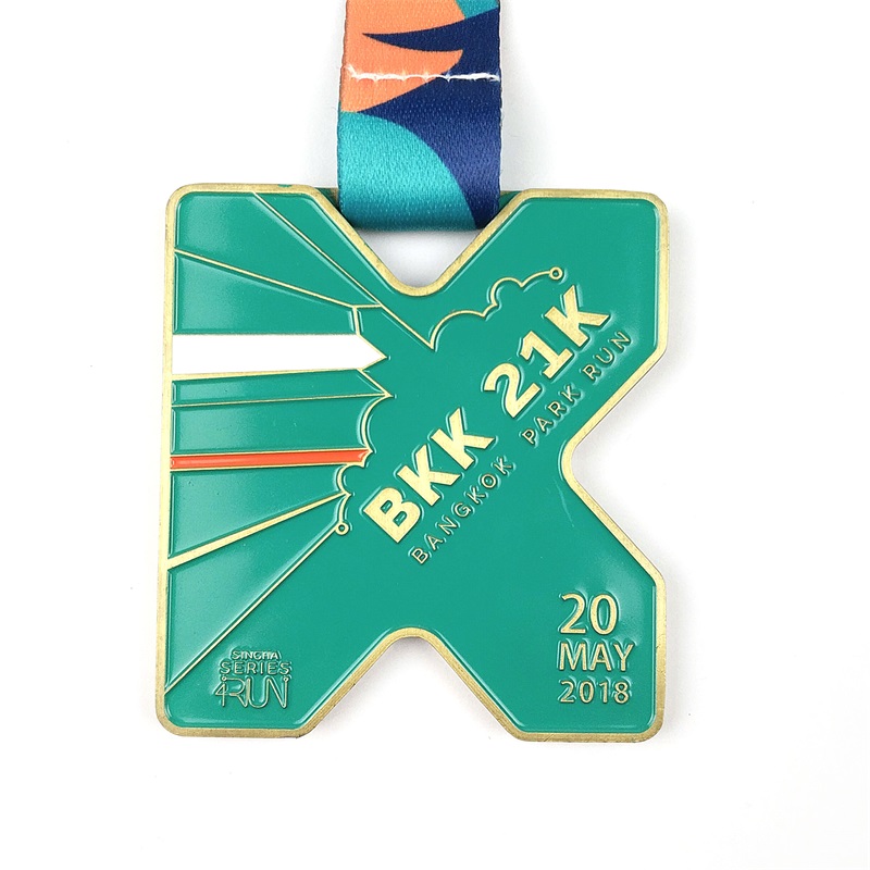Aangepaste medailles Enamel 3D Gold Metal Award Marathon Running Sport Medal