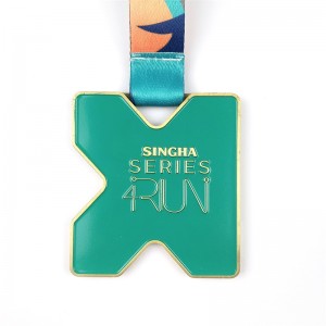 Aangepaste medailles Enamel 3D Gold Metal Award Marathon Running Sport Medal