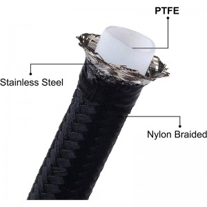 PTFE E85 brandstofleidingslangnylon gevlochten