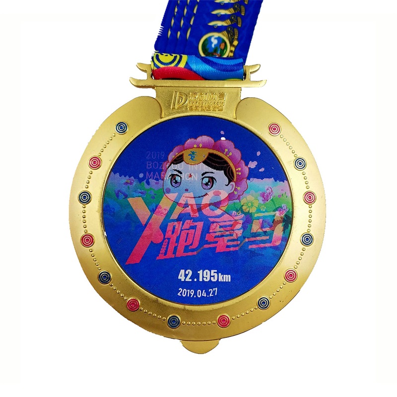 Special Design Vermeil Gold Ploated Medallion voor Winter Games 2022 Medals