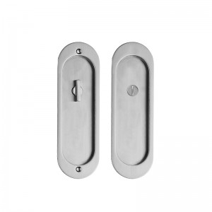 1802 Privacy Pocket Door Deur STORTLOOD, GLIDING BARN Deursloten Onzichtbare deurklink voor houten zakdeurmeubels Hardware (Satin Nickel)