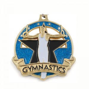 Zinklegering die casting medaille aangepaste medailles email gymnastiek medaille