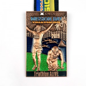 China Sport Running Military Marathon Medals Medal 3D Triathlon Medal