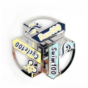 Award Medals Custom Antique Medals Rebin Design 3D Triathlon Medal