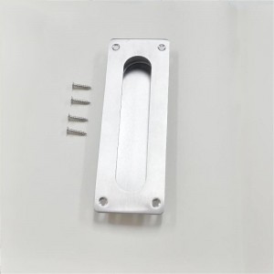 7.09 inch verzonken vingerspoeltrokken voor zakdeurkastdeur, schuifschuifdeurhandgreep, geborsteld roestvrijstalen rechthoekige deur trekt hardware