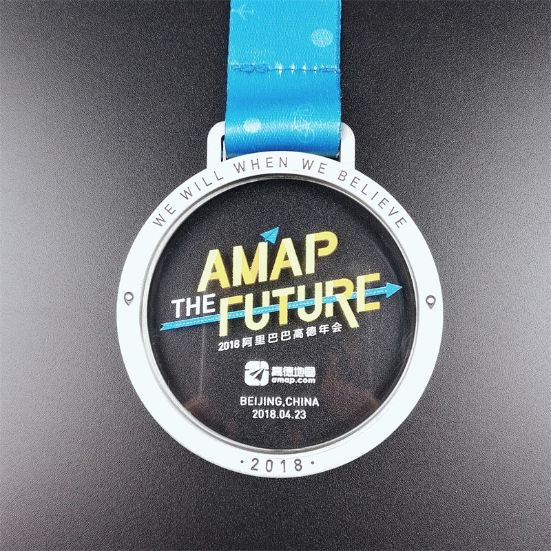 Aangepaste metalen 3D -medailles voor sportevenementen met lint hanger Gold Silver Bronze Marathon Running World Medal