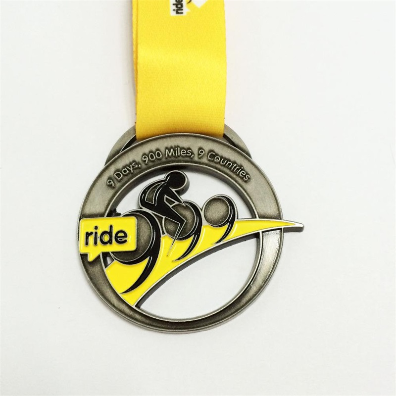 Sport Medal Factory Metal Cycling Medals Aangepaste 3D Bicycle Medals