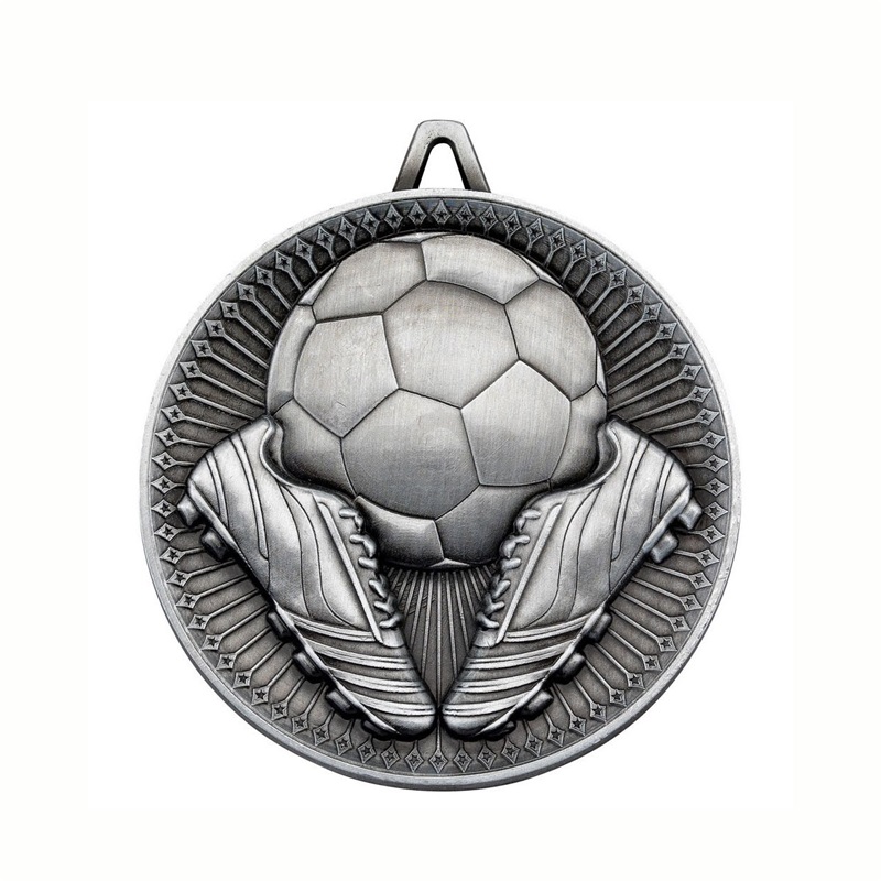 OEM Fabricage Custom Football Gold 3D Medals voetbal Race Running Metal Marathon Sports Medal met lint