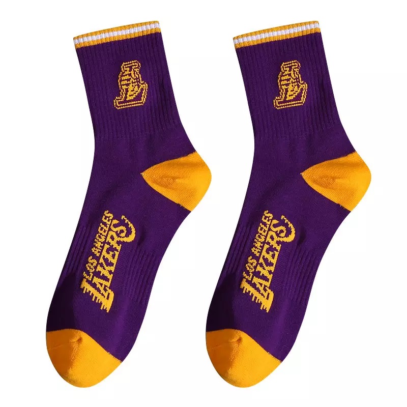 Men Socks Trendy Basketball Team Custom Knit Socks Warm Fuzzy Socks