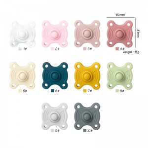 Opvouwbare pasgeborenen baby\'s zachte siliconen fopspeen BPA gratis