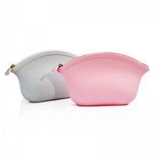Winkelen reisfeest zipper draagbare snoepkleur dames siliconen cosmetische tas handtas