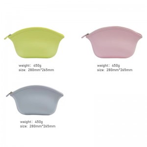 Winkelen reisfeest zipper draagbare snoepkleur dames siliconen cosmetische tas handtas