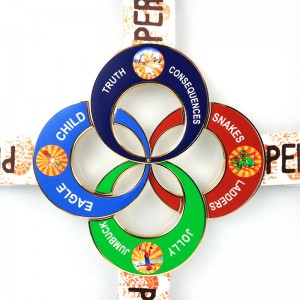 Goedkope combinatie van aangepaste metaal awards medaille