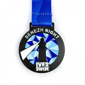 Aangepaste metalen cirkelvorm reliëfontwerp emailmedailles