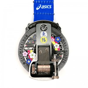 Custom Sublimation Lanyard Metal Hollow Championship Super Hero Race Medal