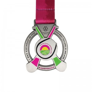 Custom Sublimation Metal Hollow Championship Race Medal Cut Out Out Metal Medals