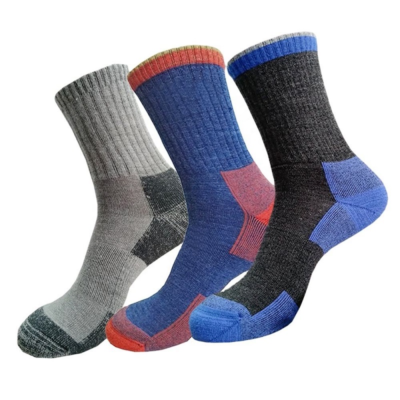 Winter Premium Marino Wool Micro Crew Socks Thermal Walking Merinowol Running Sokken