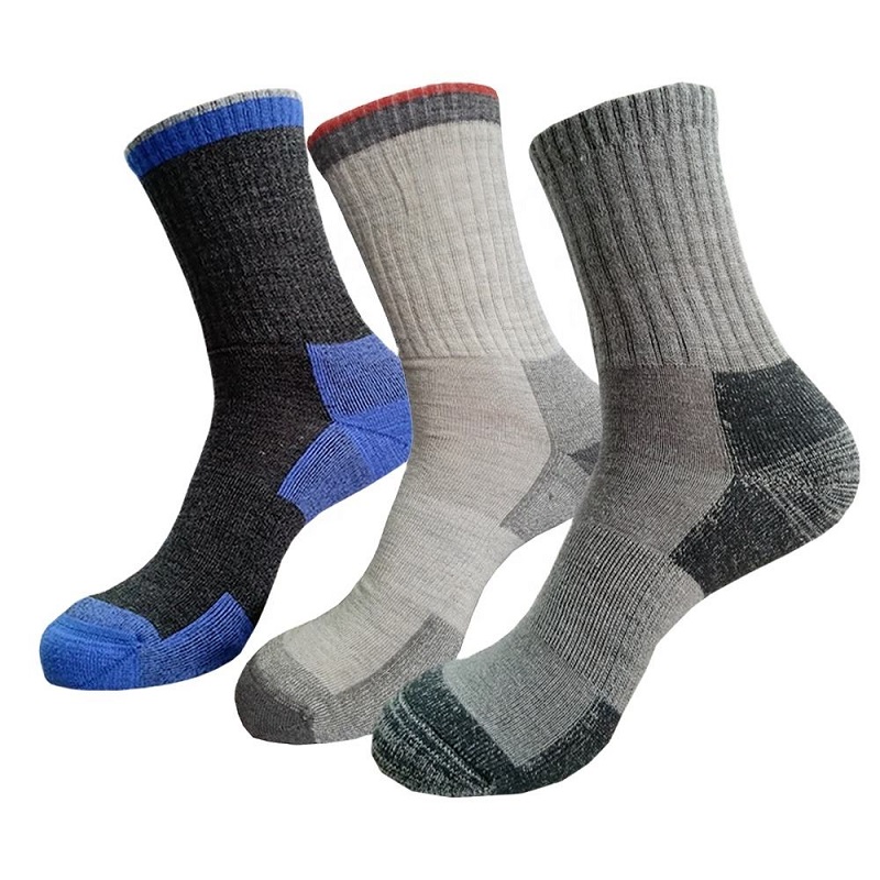 Winter Premium Marino Wool Micro Crew Socks Thermal Walking Merinowol Running Sokken