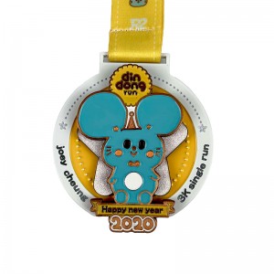 Zinklegering Die gietmedaille 18k goud vergulde medaillon medaille UV -print