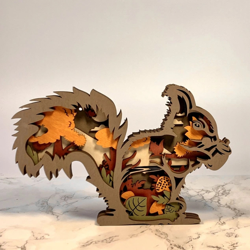 3D houten dierlijke ornamenten