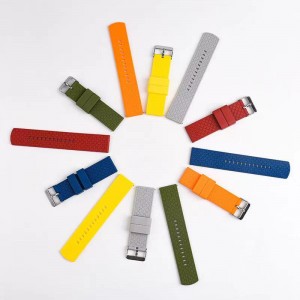 Multi -kleuren siliconen horloge fluororubber armbandbandjes voor uurwerken