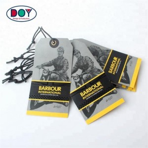 Beschrijving van hangtag, kaart, kleding aangepaste kaart hangtag