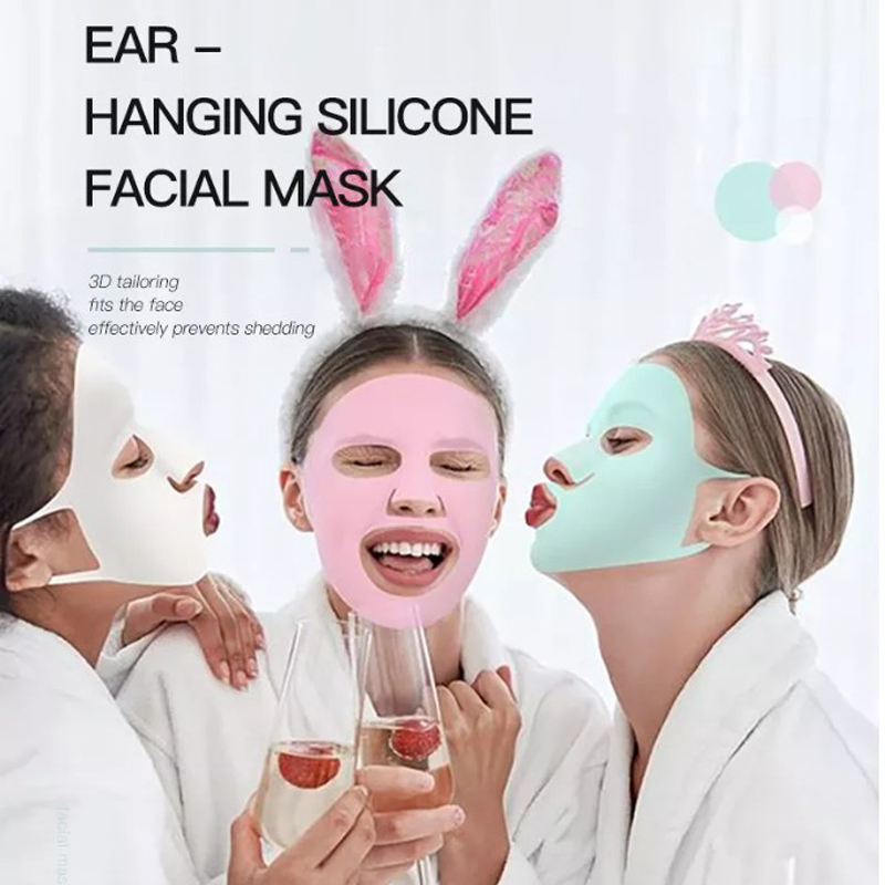 Herbruikbaar siliconenmasker masker deksel siliconen huid masker herbruikbaar hydraterende gezichtsiliconen masker anti-verdampingsmasker gezichtszorggereedschap