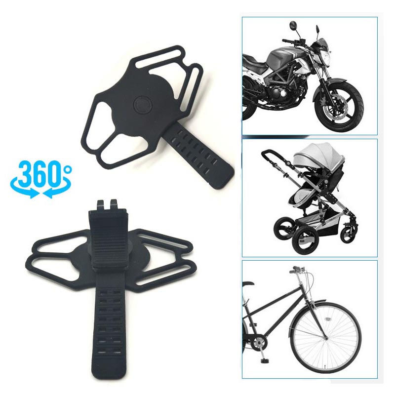 Siliconen fietstelefoonhouder, [360 ° rotatie schokbestendig] fietstelefoonhouder, universele siliconen motorfiets telefoonhouder, compatibel met iPhone 14 13 12 11 pro max,