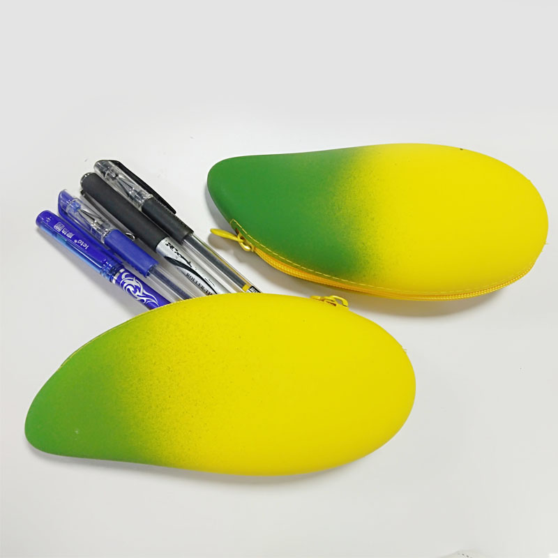 Leuke siliconen bananenvorm potloodzak munt zakje sleutel zakje, voedselkwaliteit siliconen waterdicht en duurzaam