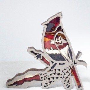 3D houten dierenvogel ornamenten