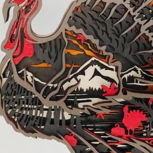 3D houten dier flamingo artefact