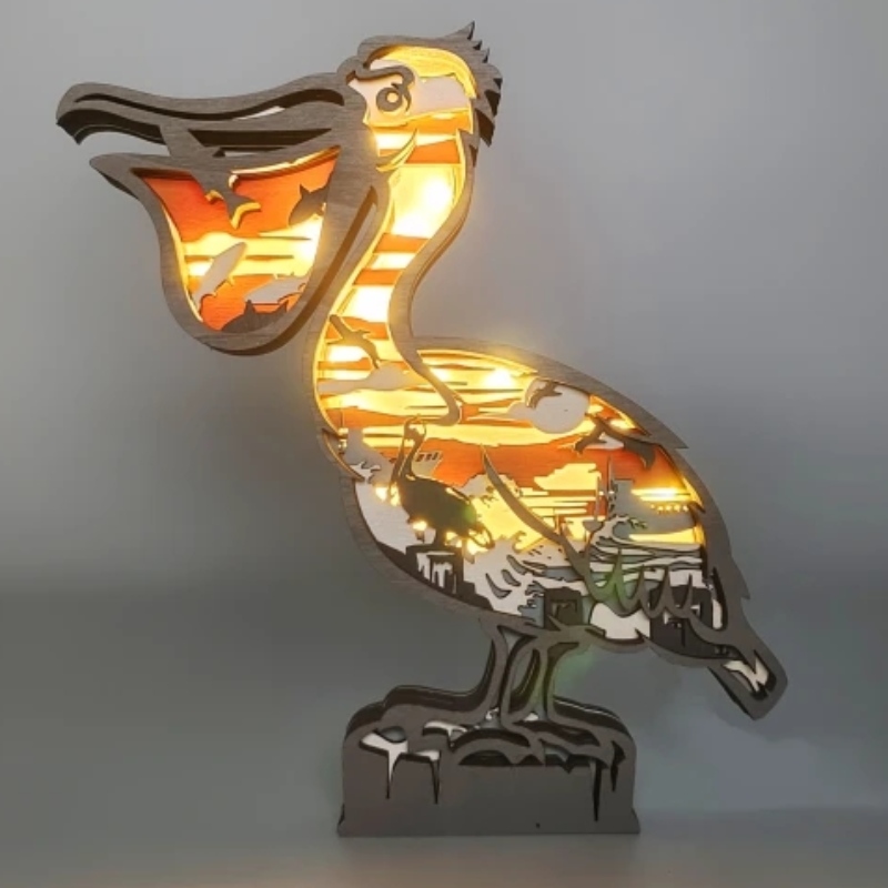 3D houten ambachtelijke ornamenten voor vogels