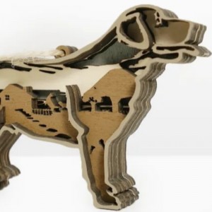 3D puppy houten artefact decoratie