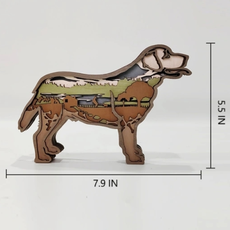 3D Labrador Animal Houten Craft Decoration