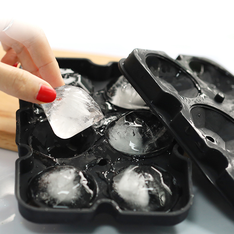 Diamond ijs kubusvormen herbruikbare siliconen flexibele 6-ijs bakjes maker met deksel voor huiveringwekkende whiskycocktails, gemakkelijke release stapelbare ijsbladen met covers