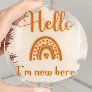 Acryl -laser Cut Gravure Holiday Children \\\\\'s Milestone Commemorative Card