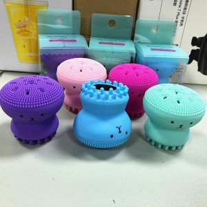 Reinigende borstel siliconen handheld reinigingsborstel en massager, octopusvormige reinigingsborstel voor diep reinigende zachte peeling huidmassage