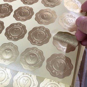 Aangepaste hete stempelen zelfklevende labels