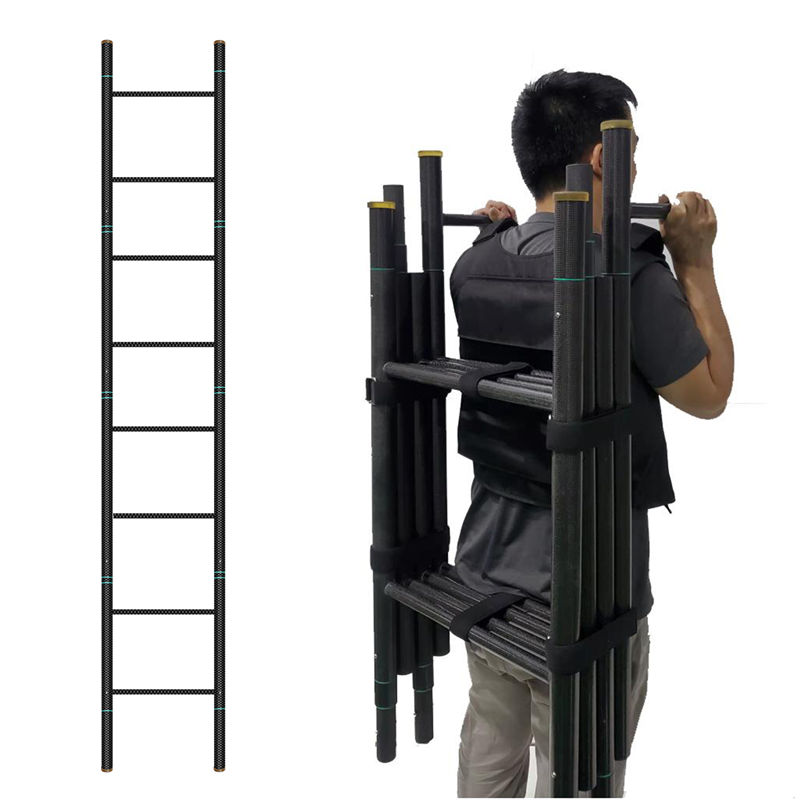 Koolstofvezel tactische draagbare ladder