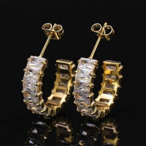 316L roestvrij staalnieuwste poedergiet oorbellen ring