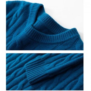 De rondenek kabelbloem van mannen warm zevennaald verdikte trui