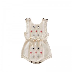 Leer- en herfstbabypak Men en vrouwen en de kleine ballenklaag van vrouwen kruipen tweedelige set