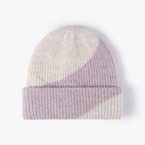 Winter Outdoor Simple Cold Female Warm Color Wol Knitted Hat Fashion Hat
