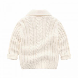 Herfst winter baby peuter geribbeld kleding kind casual vest kinderen gebreide meisjesjongen baby truien