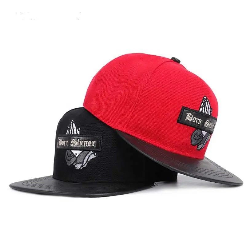 Hete populaire Hiphop Boxing Baseball Caps Plat Brim Hat