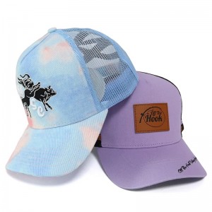 Aangepaste klassieke hoogwaardige 5 -paneel volwassenen honkbaltrucker hoeden met borduurlogo, emboss -persdrukken