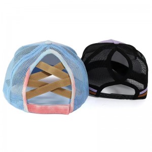 Aangepaste klassieke hoogwaardige 5 -paneel volwassenen honkbaltrucker hoeden met borduurlogo, emboss -persdrukken