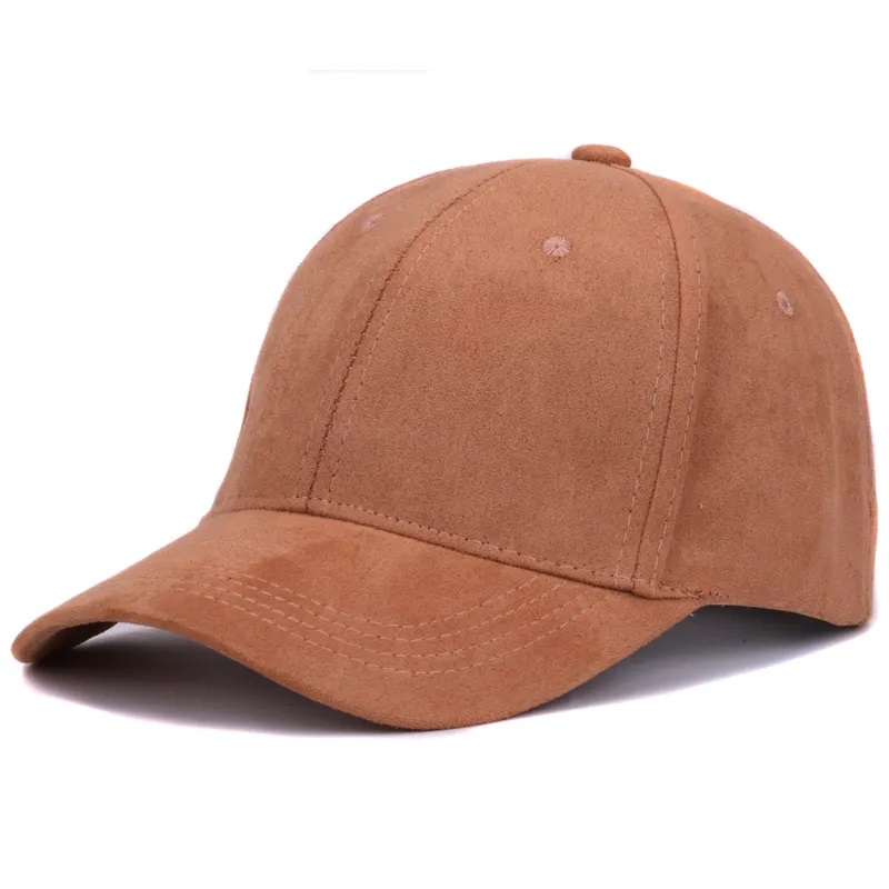 Factory Customized Plain Suede Baseball Caps Outdoor Blank Sport Cap and Hat for Men and Women